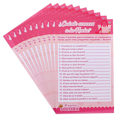 Fantasías Miguel Art.2137 Juego Despedida Cuanto Conoces A La Novia 21.5x13.4cm 10pz