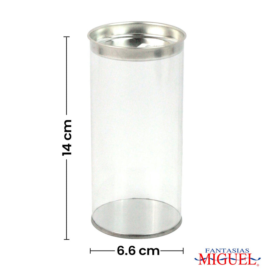 Art.2156 Cilindro Pvc Tapa Metálica 6.6x14cm 1pz