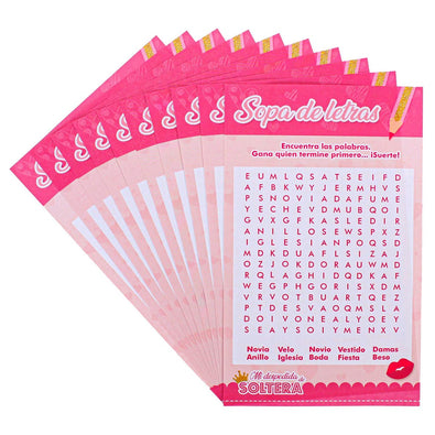 Fantasías Miguel Art.2162 Juego Despedida Sopa De Letras 21.5x13cm 10pz