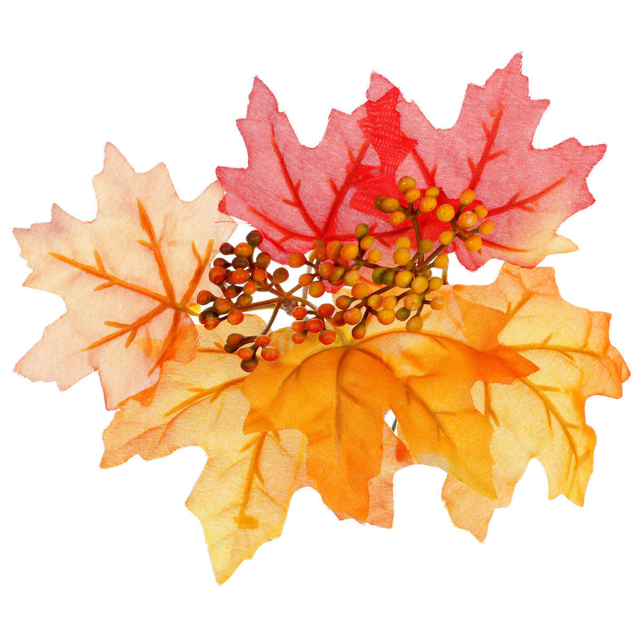 Art.232 Ramo Otoñal Hoja De Maple X5 33cm 1pz