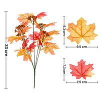 Art.232 Ramo Otoñal Hoja De Maple X5 33cm 1pz