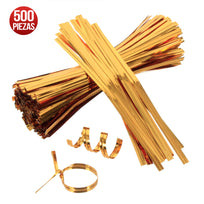 Art.2475 Alambre Twist Metálico 12cmx4mm 500pz