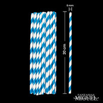 Art.2655 Popotes Con Rayas 6mmx20cm 18pz