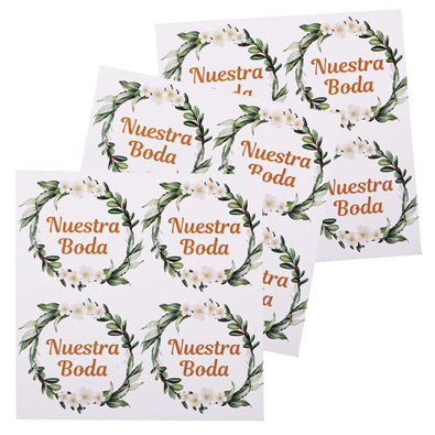 Fantasías Miguel Art.2866 Calcomanía Círculo Nuestra Boda 4.5x4.5cm 12pz