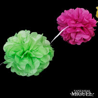 Art.3069 Guía Con 7 Flores De Papel Mixto 2.2m 1pz