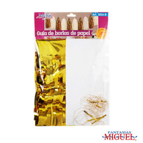 Art.3154 Guía Con 10 Borlas Mix Metálico 3m 1pz (10 borlas)