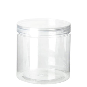 Art.3335 Bote De Plástico Redondo Con Tapa 550 ml 10x10x10cm 1pz