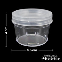 Art.3350 Bote Con Tapa Apilable (50ml aprox) 4x5.5cm 5pz