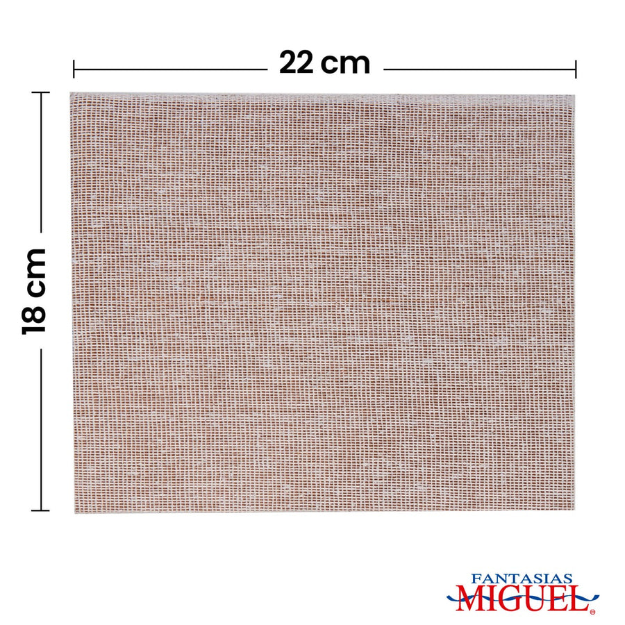 Art.3442 Tabla Forrada Yute 22x18cm 1pz
