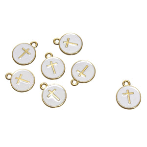 Art.3488 Dije Cruz Círculo 14x11mm 7pz