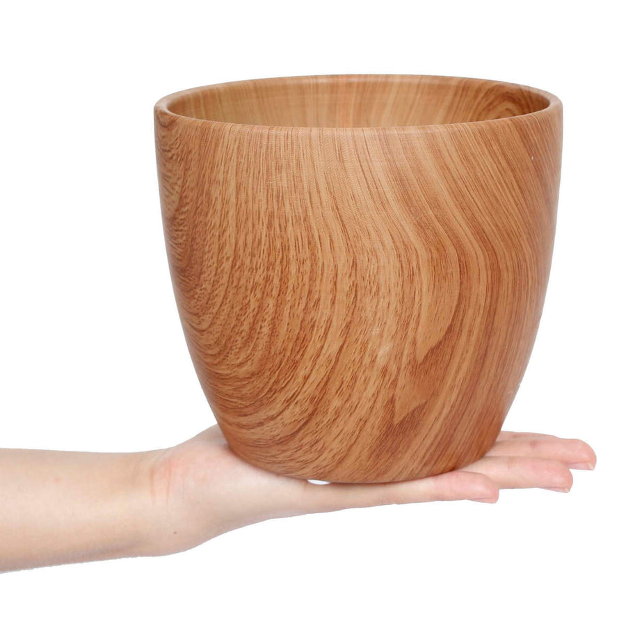 Art.3544 Base Cerámica Acabado Madera 14x16x11cm 1pz