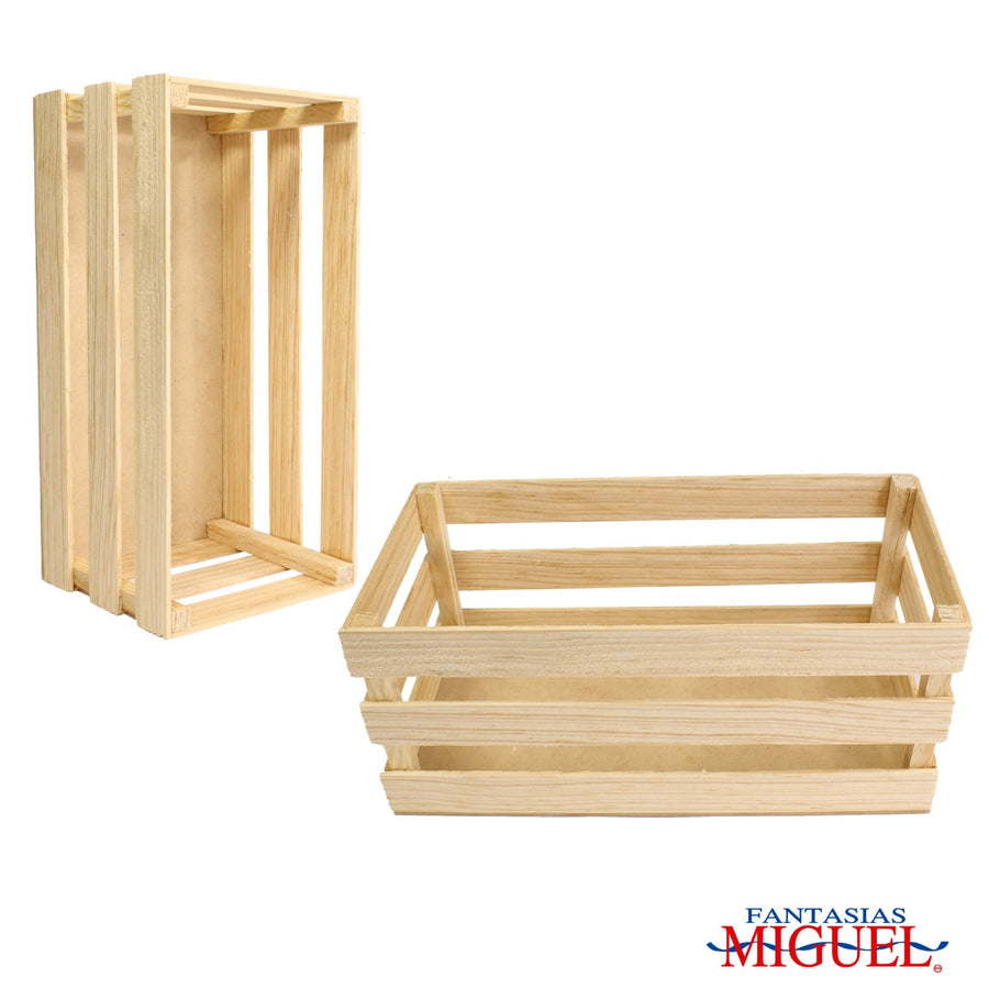 Art.3548 Huacal Rectangular De Pino 9x20x10cm 1pz