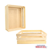 Art.3566 Huacal Rectangular De Pino 9x25x20cm 1pz