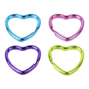 Art.3572 Aro Para Llavero Corazón Color