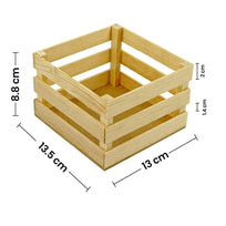 Art.3577 Huacal Cuadrad De Pino 9x13cm 1pz