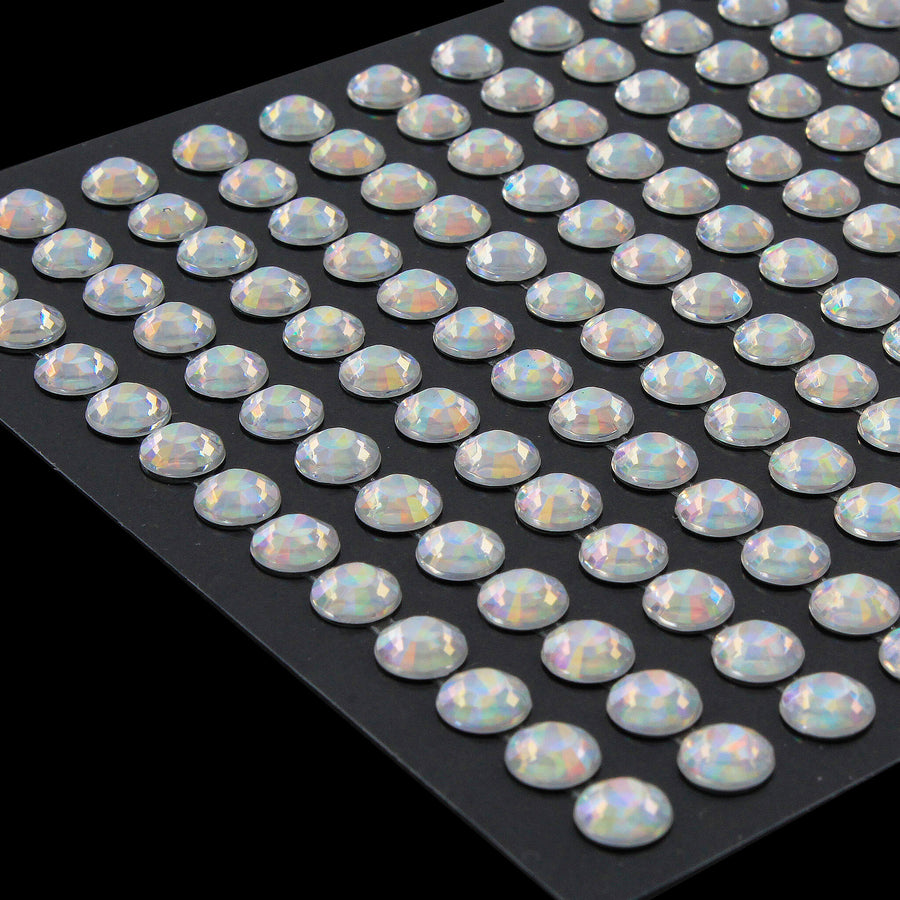 Art.3690 Piedra Acrílica Láser Con Adhesivo 6mm 1 Planilla (aprox 234pz)