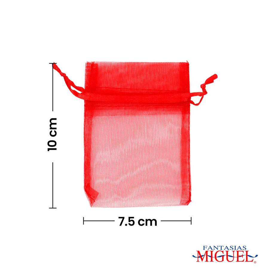 Art.3784 Bolsas De Organza 10x7.5cm 12pz