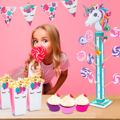 Fantasías Miguel Art.3859 Caja Para Palomitas Unicornio 16x7.5x5cm 6pz