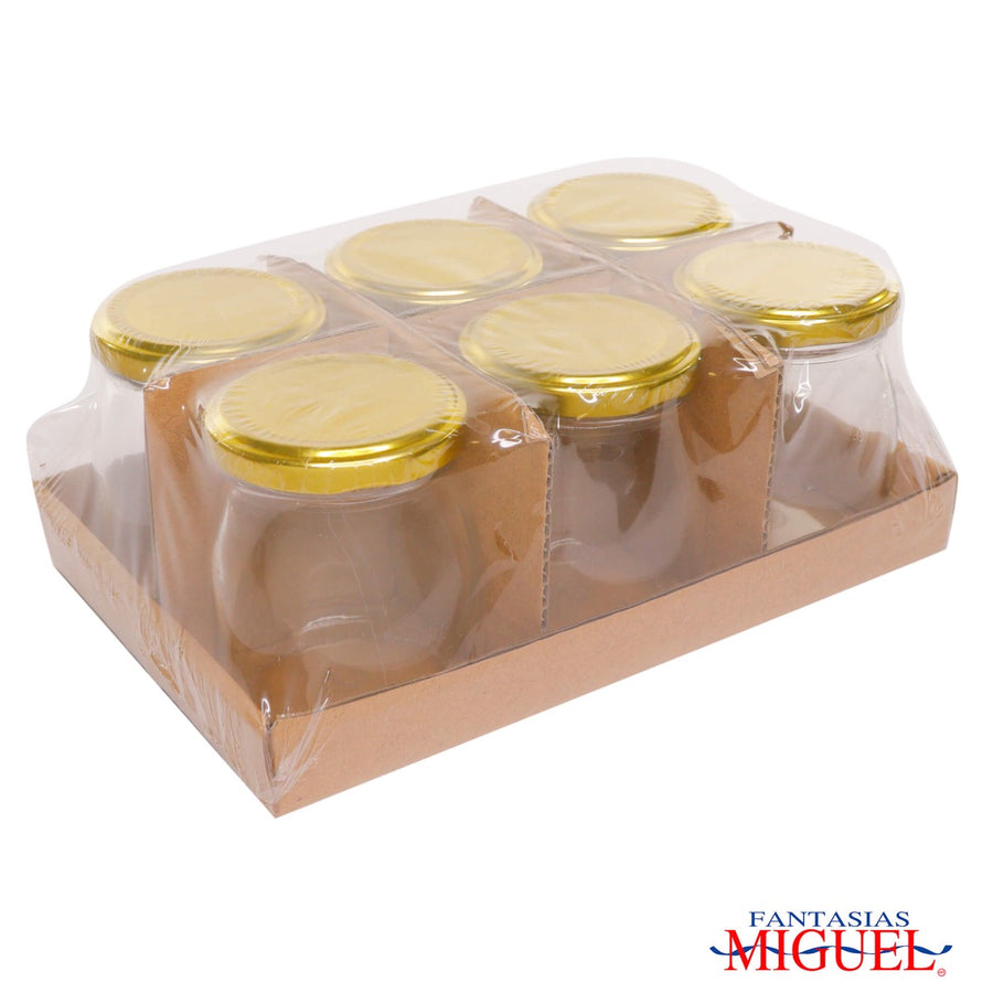 Art.3874 Frasco Con Tapa (aprox 150ml) 8x6.5cm 6pz