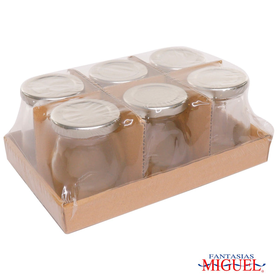 Art.3876 Frasco Con Tapa (aprox 100ml) 7.3x5.8cm 6pz