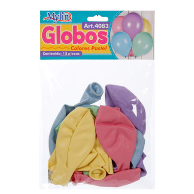 Fantasías Miguel Art.4083 Globos Colores Pastel 30cm 15pz