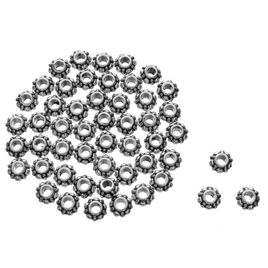 Art.4379 Cuenta Fundida Fina 4mm 50pz