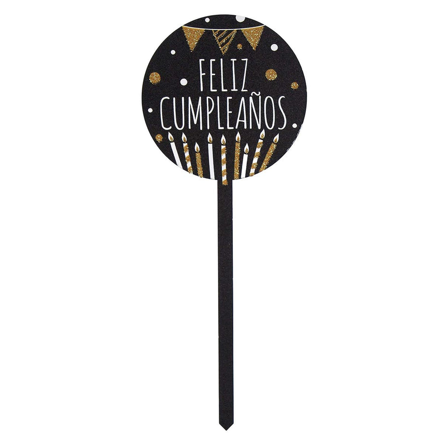 Art.4381 Pick Feliz Cumpleaños Diamantado 24x9.5cm 1pz