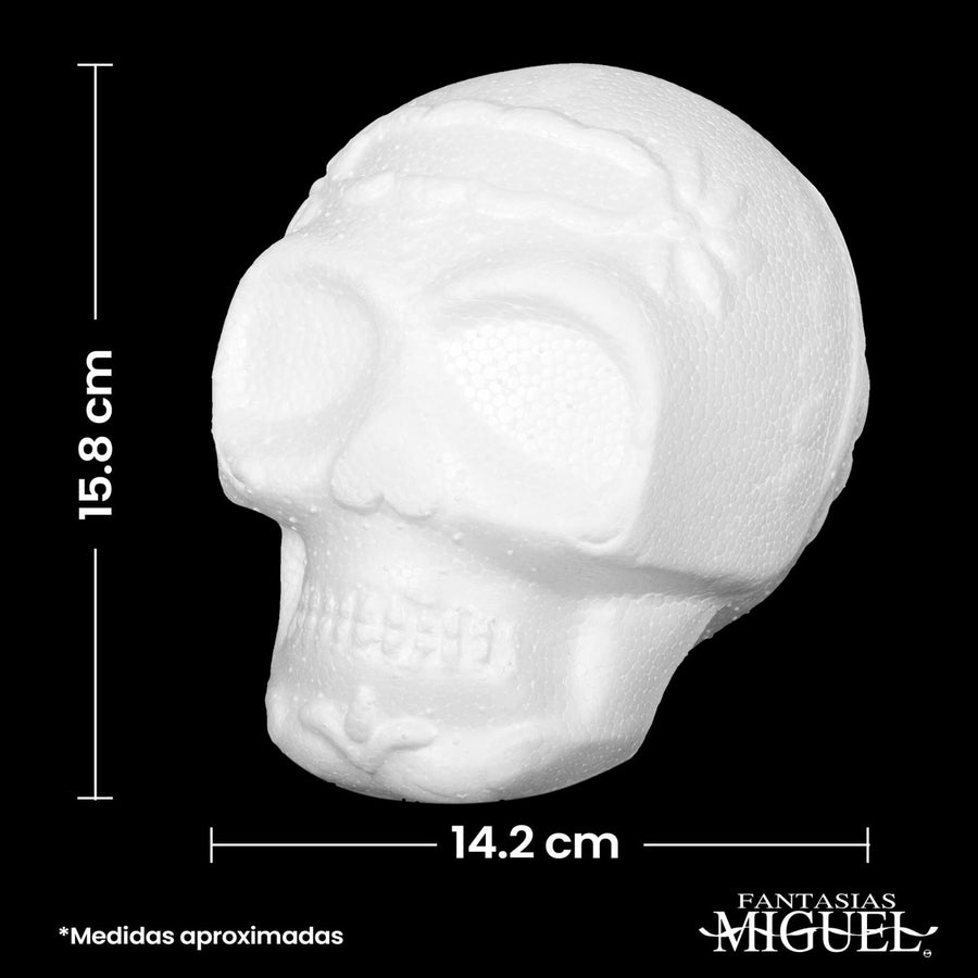 Art.4431 Calavera Unicel 15.8X14.2X17.3cm 1pz