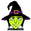 Fantasías Miguel Art.4466 Personajes Halloween Con Base 25x25x4.5cm    (Aprox) 1pz Bruja