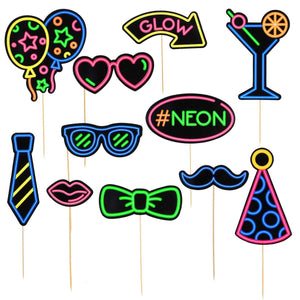 Art.4519 Pick Figuras Cumple Neón