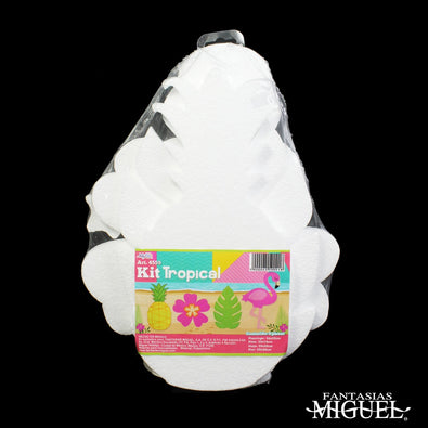 Fantasías Miguel Art.4559 Kit De Unicel Tropical  4pz