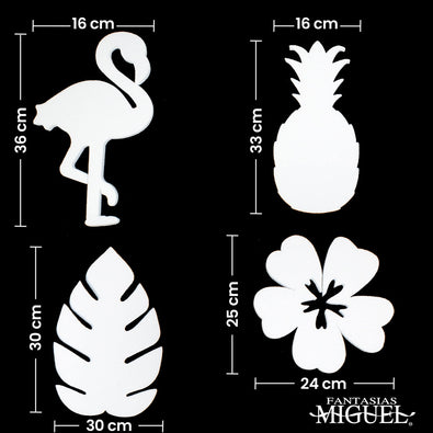 Fantasías Miguel Art.4559 Kit De Unicel Tropical  4pz