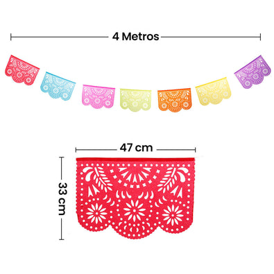 Fantasías Miguel Art.4714 Guía de Papel Picado 34cm x 4m 1pz