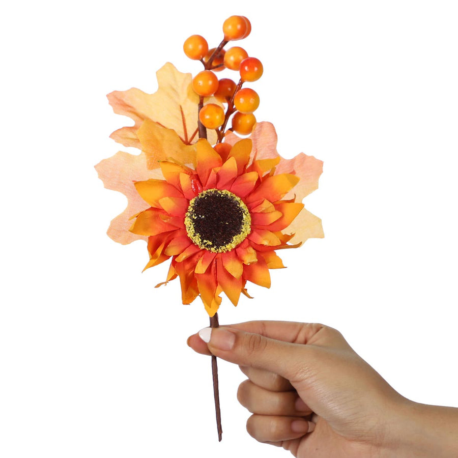 Art.4750 Pick Otoñal Girasol Con Cerezas 28cm 1pz