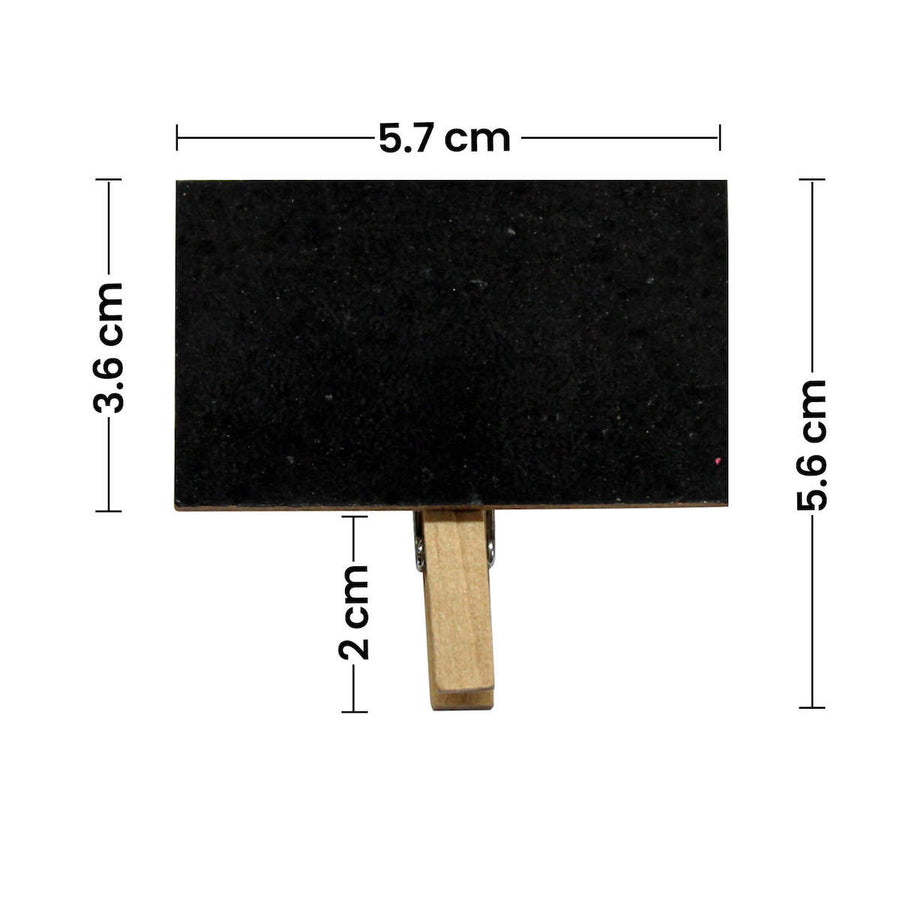 Art.4844 Letrero Pizarrón Con Pinza 5.5x5.5cm 6pz