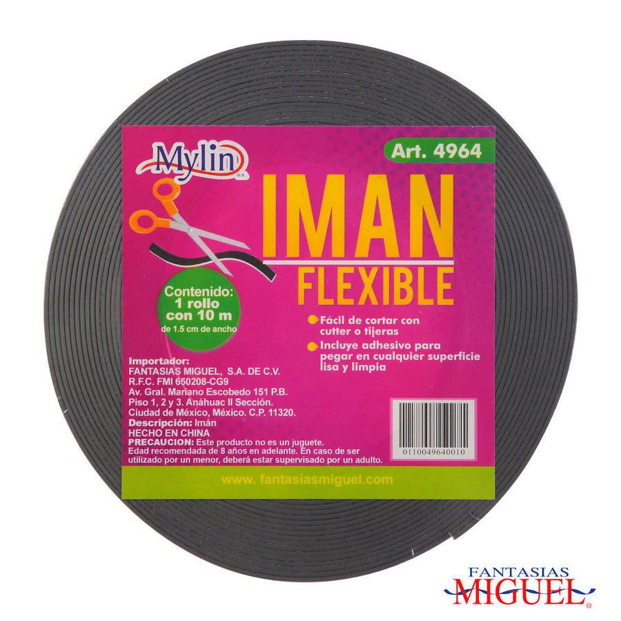 Art.4964 Carrete Flex Imán 1.5cm 10m