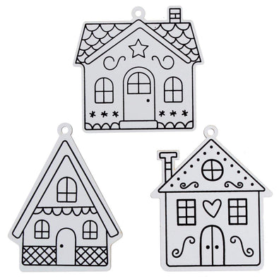 Fantasías Miguel Art.5199 Casitas Navideña De Color 14x13cm 3pz