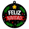 Fantasías Miguel Art.5246 Esfera Negro Feliz Navidad 27.5x25cm 1pz