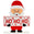 Fantasías Miguel Art.5277 Personaje Con Letrero De Color 31x24x5.5cm    (Aprox) 1pz Santa