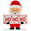 Fantasías Miguel Art.5277 Personaje Con Letrero De Color 31x24x5.5cm    (Aprox) 1pz Santa