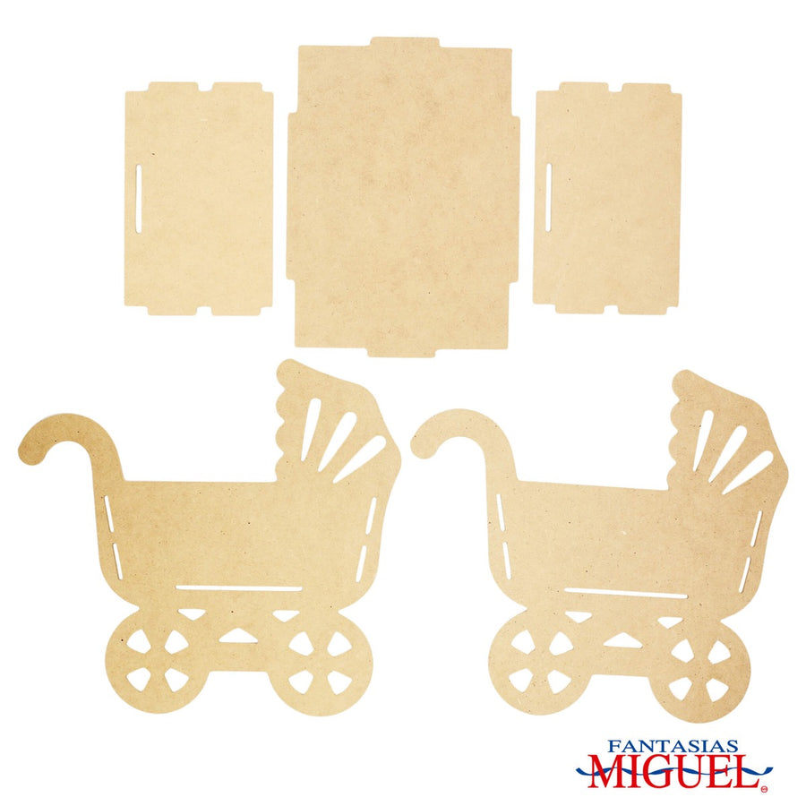 Art.5296 Carriola Grande Madera 25.5x27.5x12.5cm 1pz