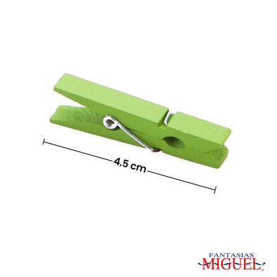 Fantasías Miguel Art.5415 Pinzas De Madera Colores Surtidos 4.5cm 30pz