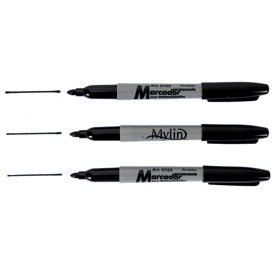 Art.5763 Plumón Negro  3pz