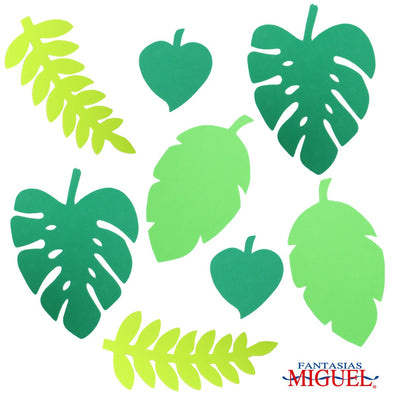 Fantasías Miguel Art.5779 Hojas Tropical De Fomi 26-12cm   (Aprox) 8pz