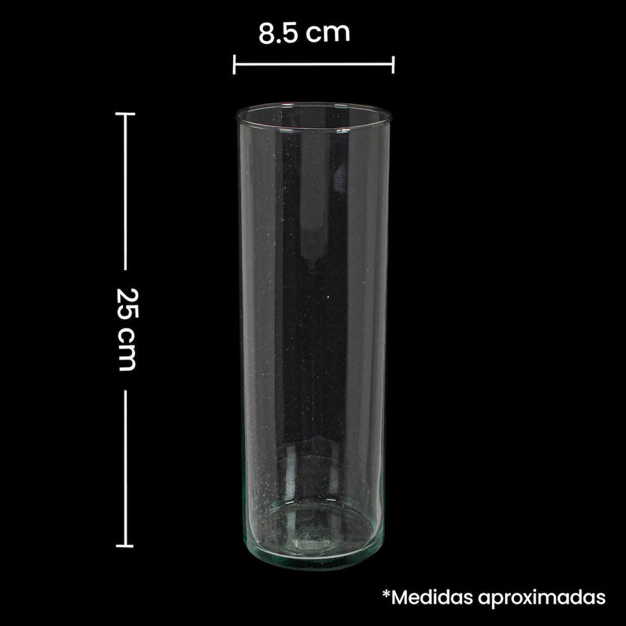 Art.6321 Cilindro De Cristal 25.5x8.5cm 1pz