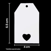 Art.6432 Tarjeta Con Corazón 6.5x4cm 20pz