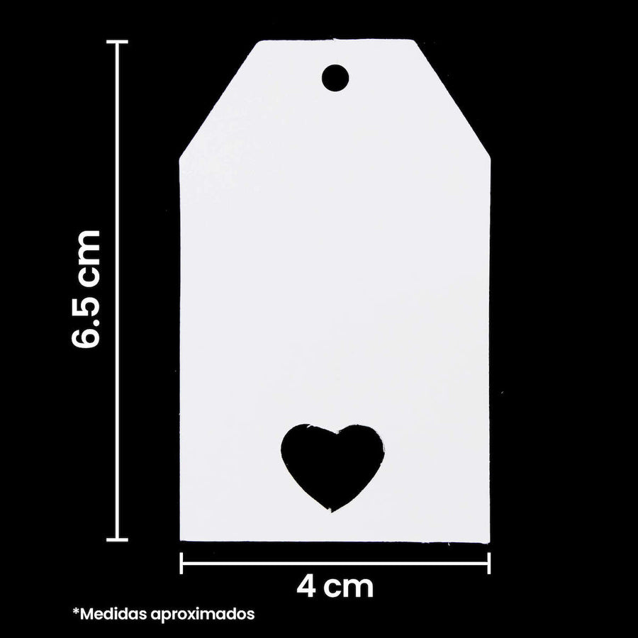 Art.6432 Tarjeta Con Corazón 6.5x4cm 20pz