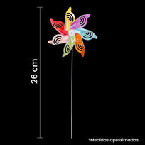 Art.6458 Adorno Rehilete Arcoiris 73x26cm (Diam) Aprox 1pz