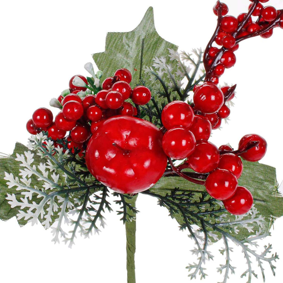 Art.6534 Pick Navideño Cerezas/Manzana 21cm 1pz