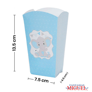 Fantasías Miguel Art.6627 Caja Palomitas Elefante 13.5x7.5x4.5cm 6pz